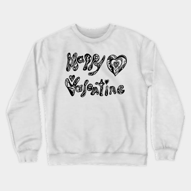 Happy Valentine 2  Aussie Tangle - Choose Your Own Background Colour Crewneck Sweatshirt by Heatherian